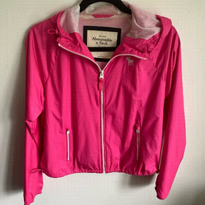 Abercrombie & Fitch Windbreaker Waterproof Jacket • Neon Bright Pink • S Small